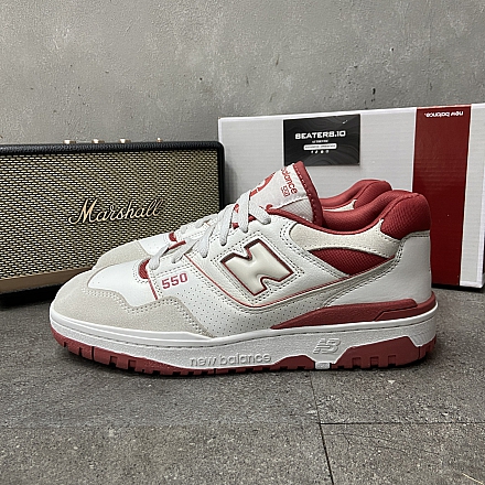 250 - NEW BALANCE 550 WHITE RED SUEDE - BB550STF
