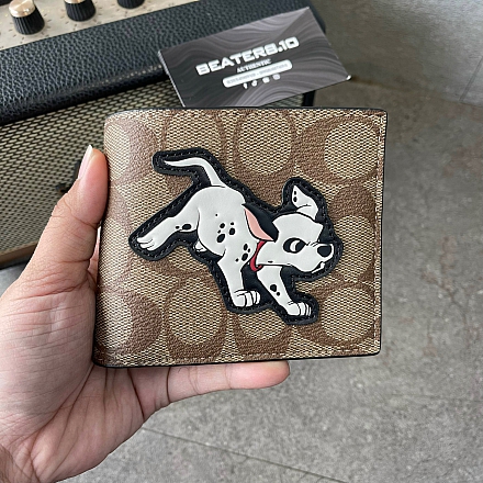 163 - Ví Coach Nam 3 in 1 X DISNEY DALMATIAN Canvas  - 91655