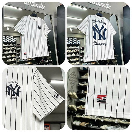 580 - ÁO THUN NEW ERA NEW YORK YANKEES PINSTRIPE CHAMPIONS - 13732108