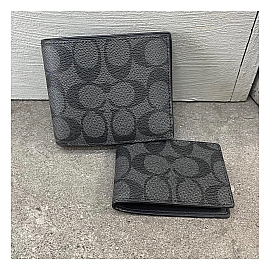163 - Ví Coach Nam 3 In 1 Wallet In Signature Canvas - F74993