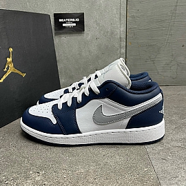 514 - GIÀY NIKE AIR JORDAN 1 LOW 'WHITE GREY NAVY' - 553560-141