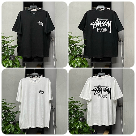 208 - ÁO THUN STUSSY STOCK PARIS BLACK/WHITE - 3903751