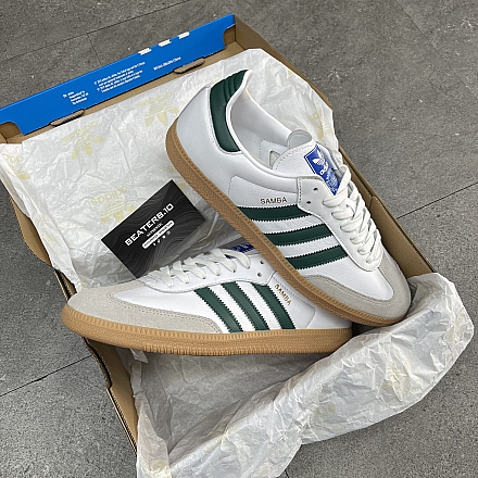 356 - ADIDAS SAMBA GREEN GUM -  CREAM WHITE  (ID0440 - ID1480)