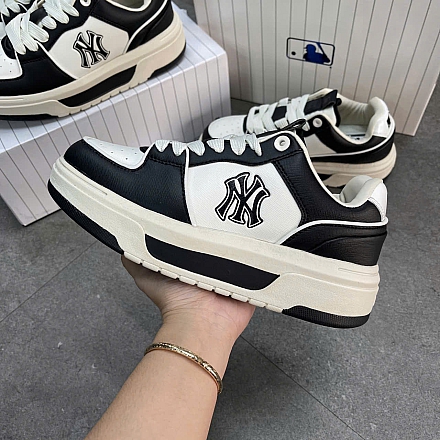 613 - GIÀY MLB CHUNKY LINER SL SAFFIANO NEW YORK YANKEES BLACK - 3ASXCLS4N-50BKS