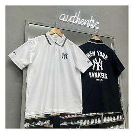 348 - ÁO THUN NEW ERA POLO NY NEW YORK YABKEES BLACK  WHITE