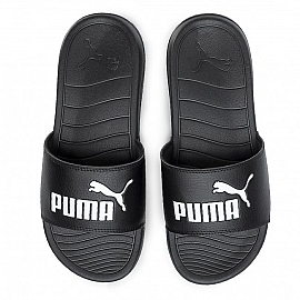 106 - Dép quai ngang Puma Popcat Trắng Đen