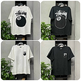 207 - ÁO THUN STUSSY 8 BALL PIG DYED BLACK/WHITE - 1904864