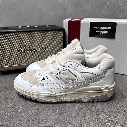 259 - NEW BALANCE 550 WHITE GREY SUEDE BEGEI - BB550PWG