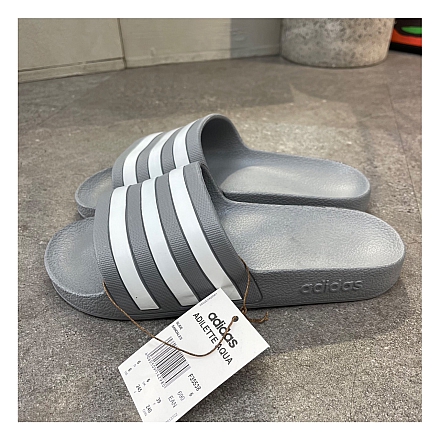 298 - DÉP QUAI NGANG THỂ THAO ADILETTE AQUA GREY WHITE - F35538